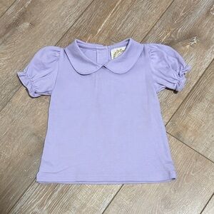 The Beaufort Bonnet Company Lavender Kids Shirt with Peter Pan Collar